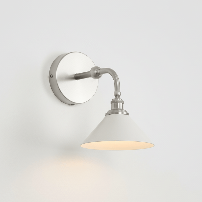 Dina Valerienne Minimalist Horn-shaped Metal Wall Lamp-Neutral Decor