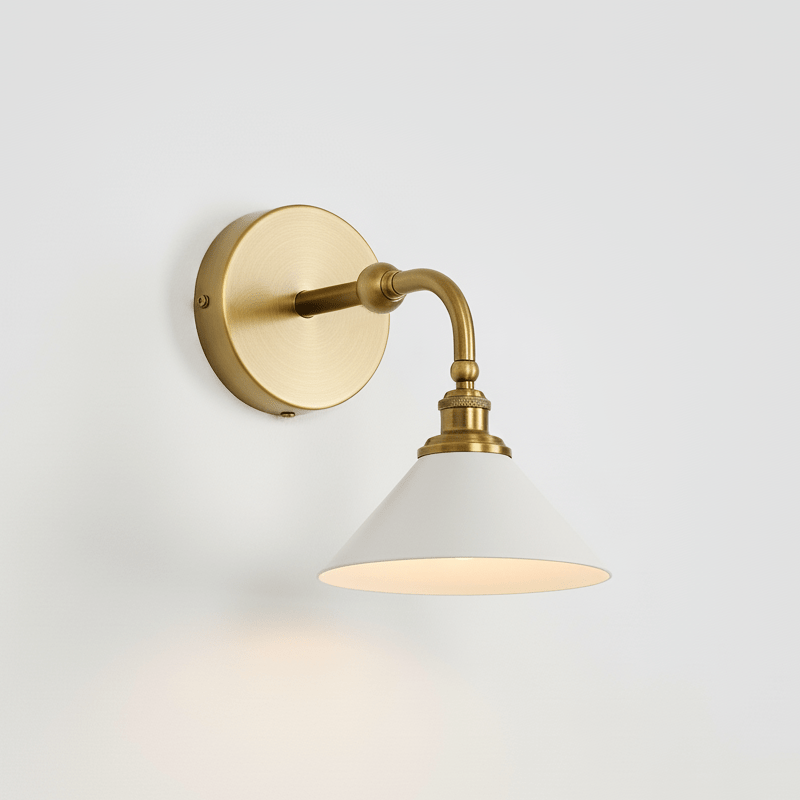Dina Valerienne Minimalist Horn-shaped Metal Wall Lamp-Neutral Decor
