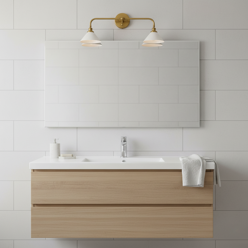 Thetford Wall Sconce in white finish against a neutral background.