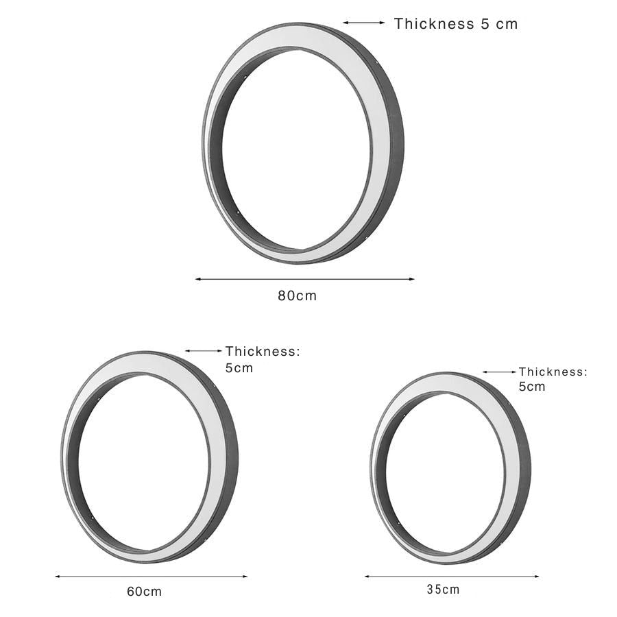 Oron Circular Moon Modern Steel Outdoor Wall Lights