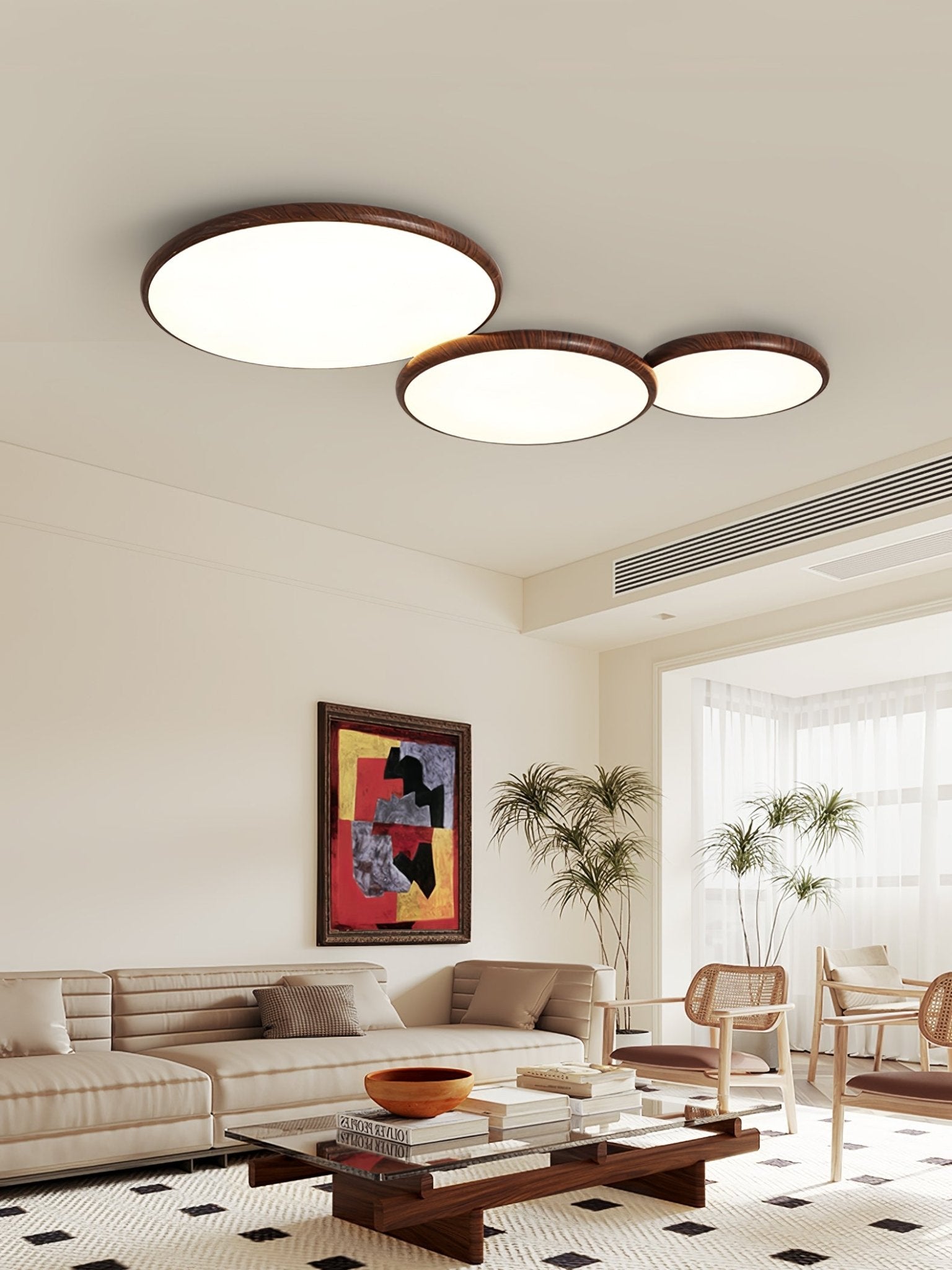 Bluxen Thin Geometry Shape Ceiling Lamp-Neutral Decor