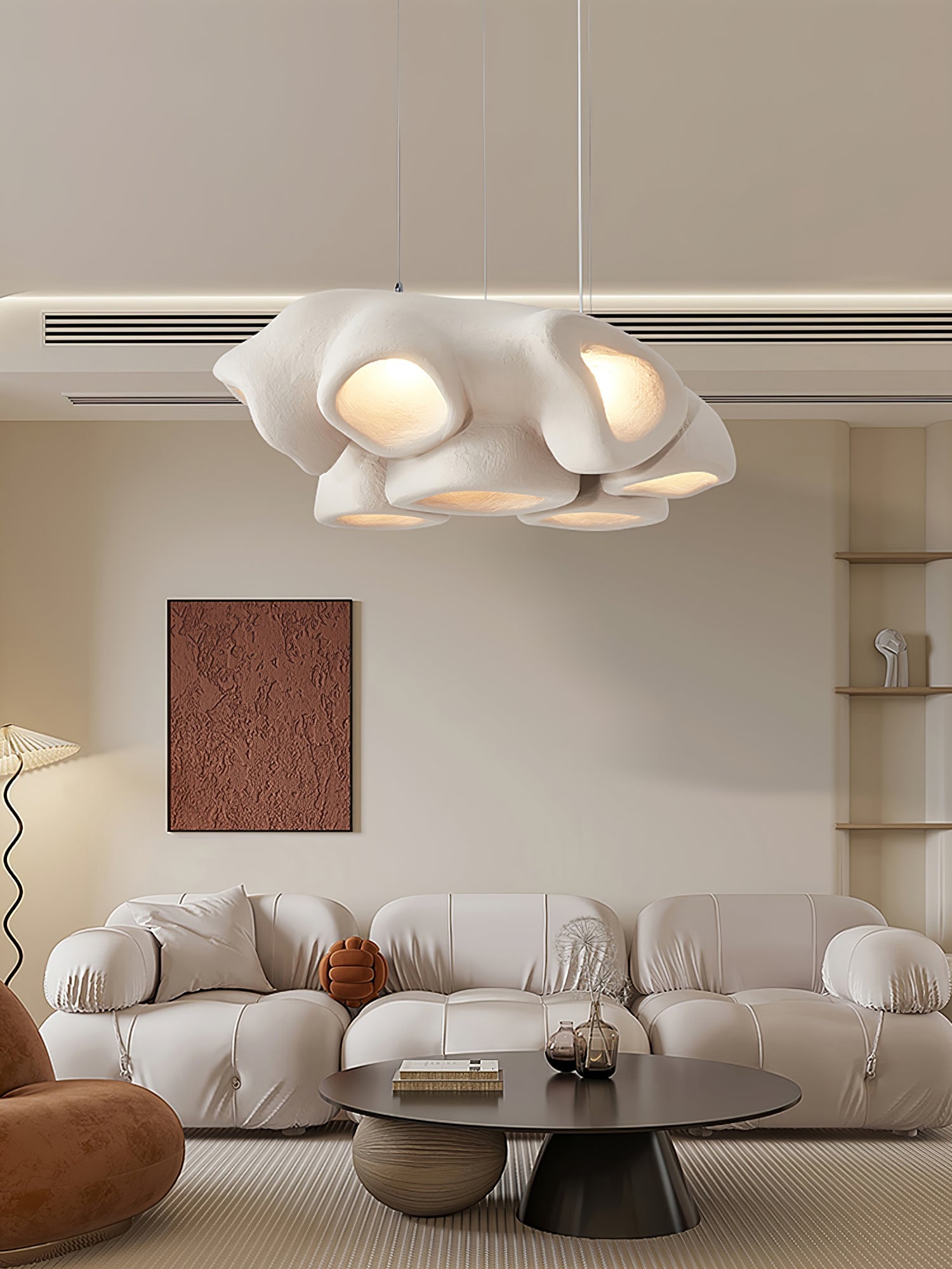 Cloud Modern Polystyrene Pendant Light-Neutral Decor