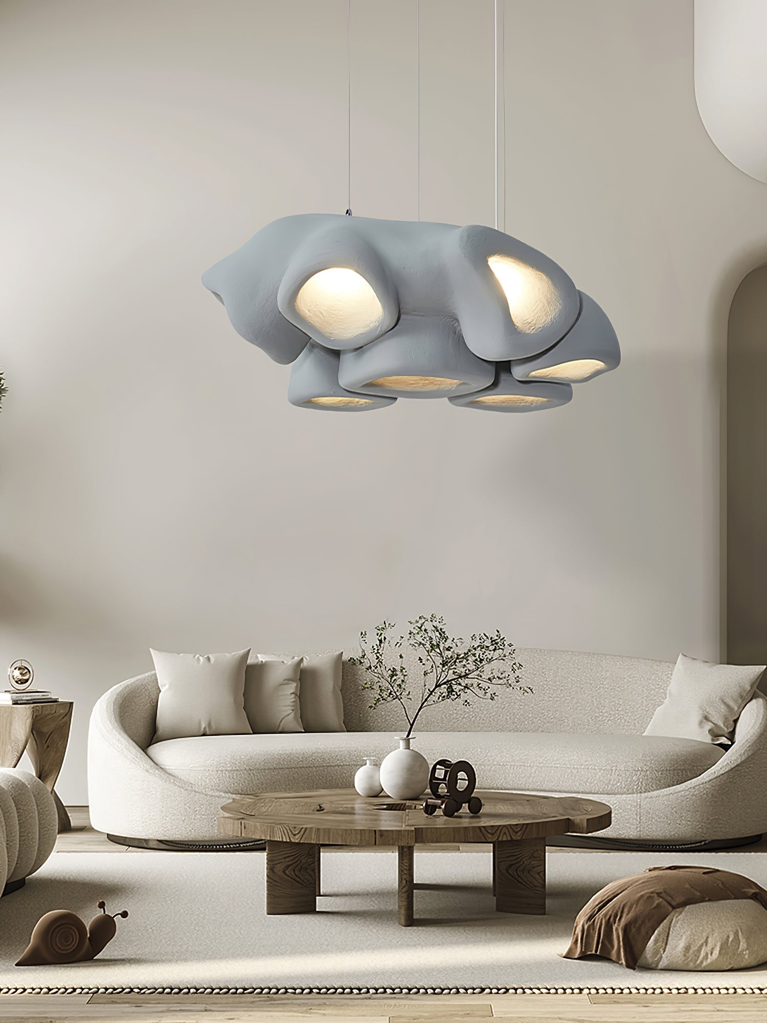 Cloud Modern Polystyrene Pendant Light-Neutral Decor