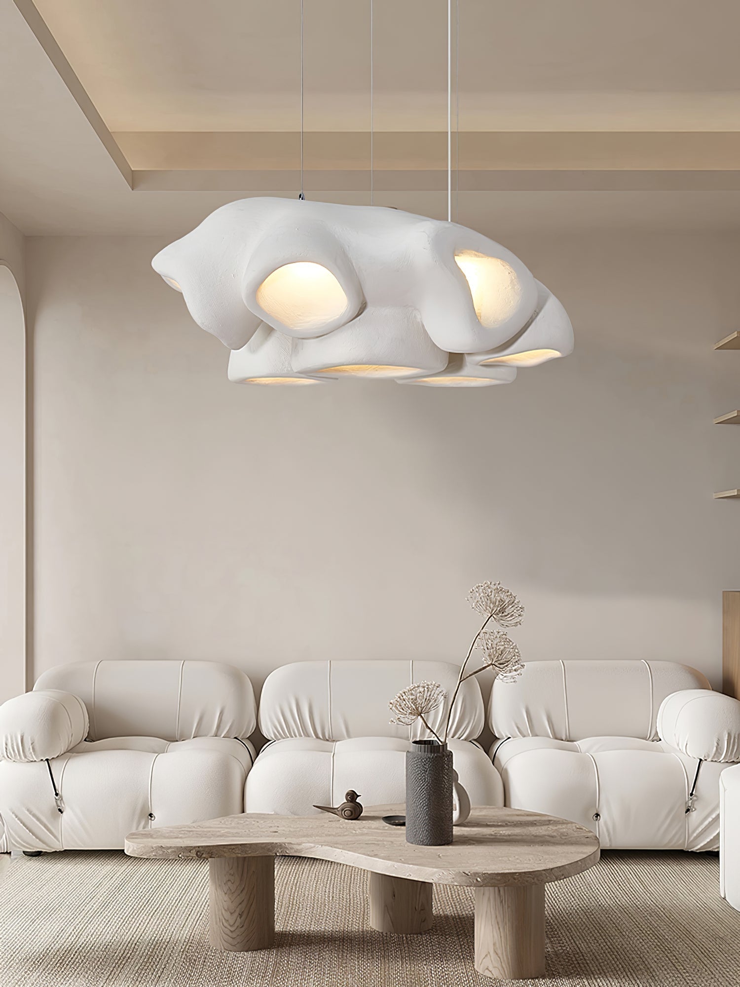 Cloud Modern Polystyrene Pendant Light-Neutral Decor