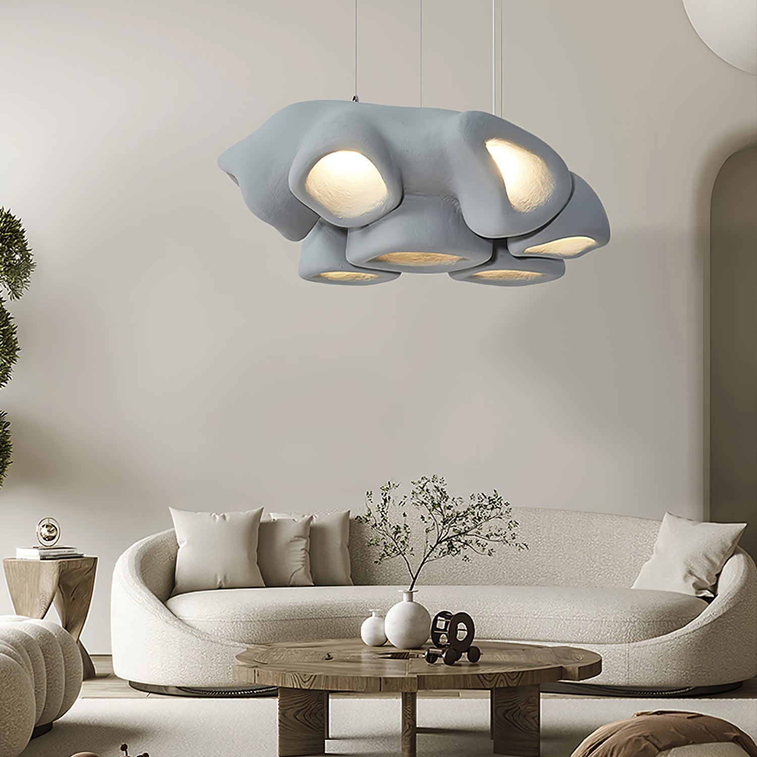 Cloud Modern Polystyrene Pendant Light-Neutral Decor