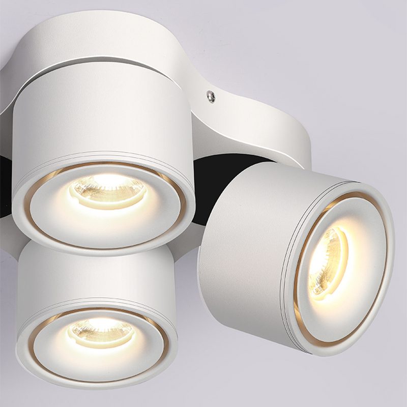 Nylaeara Three-heads Rotating Folding Ceiling Lamp-Neutral Decor