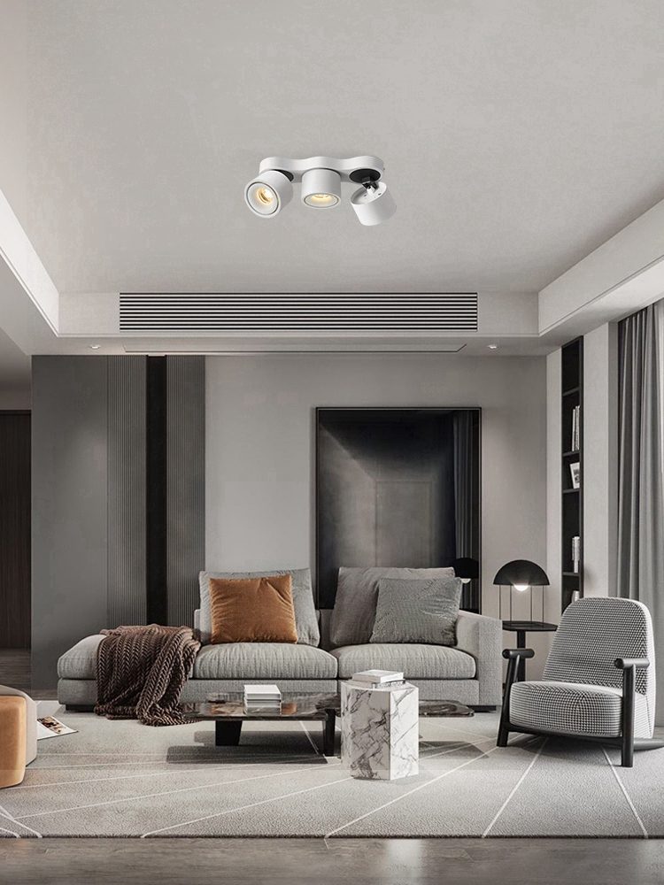 Nylaeara Three-heads Rotating Folding Ceiling Lamp-Neutral Decor