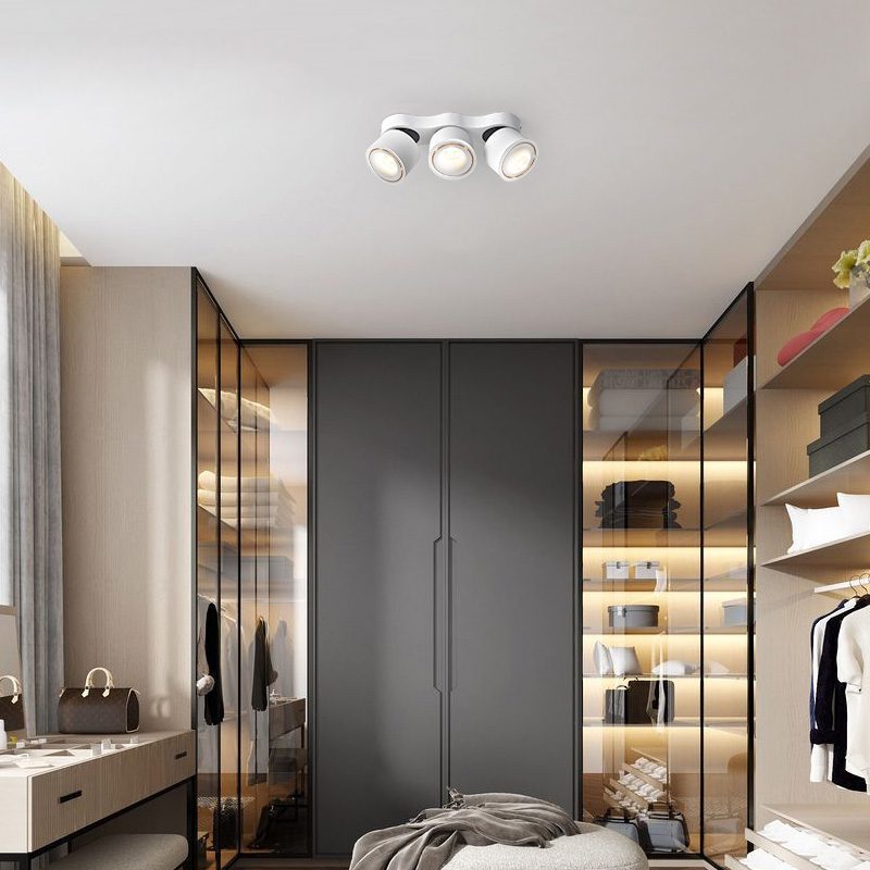 Nylaeara Three-heads Rotating Folding Ceiling Lamp-Neutral Decor