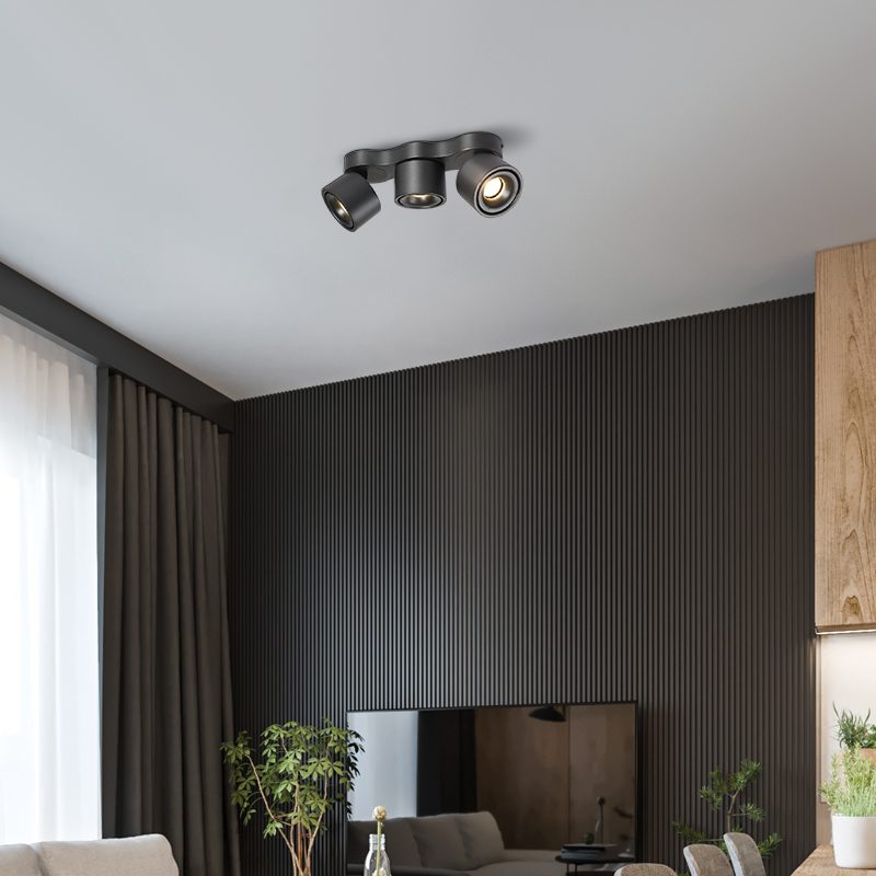Nylaeara Three-heads Rotating Folding Ceiling Lamp-Neutral Decor