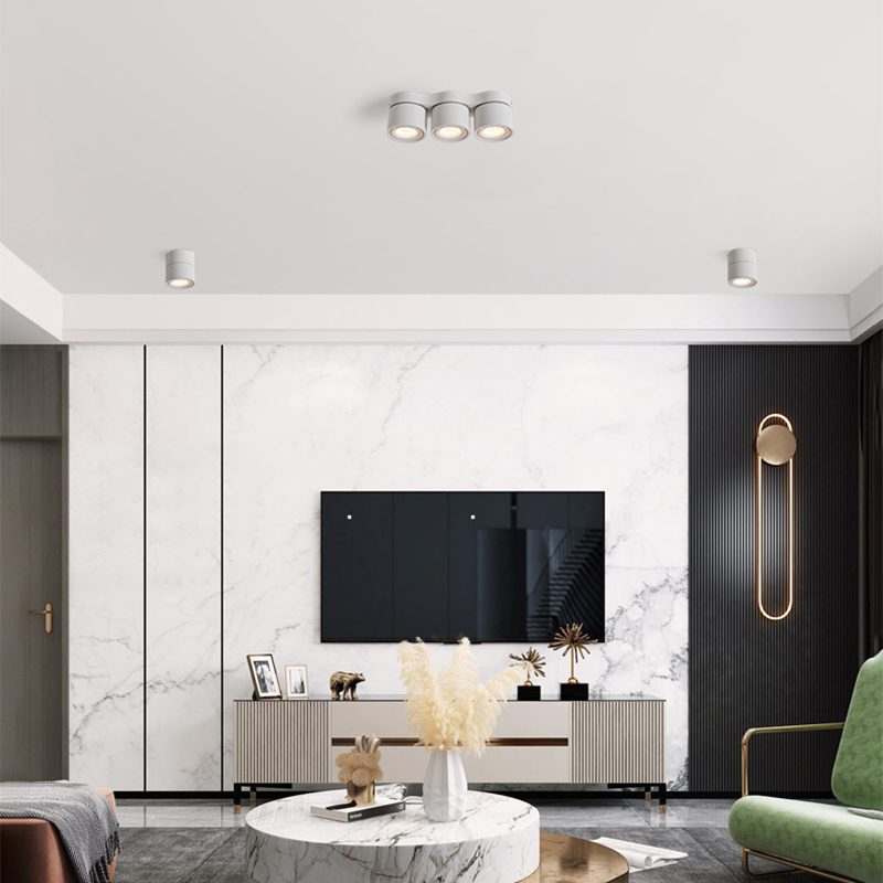 Nylaeara Three-heads Rotating Folding Ceiling Lamp-Neutral Decor