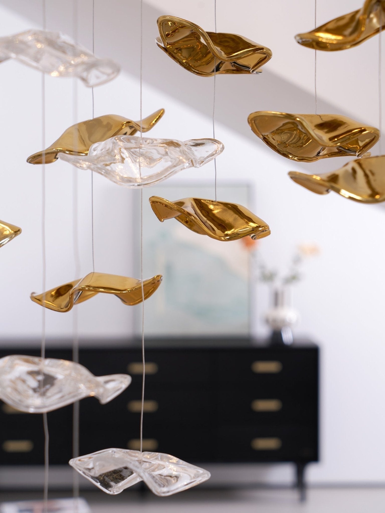 Teloz Luxury Tidal Art Glass Pendants Lamp-Neutral Decor