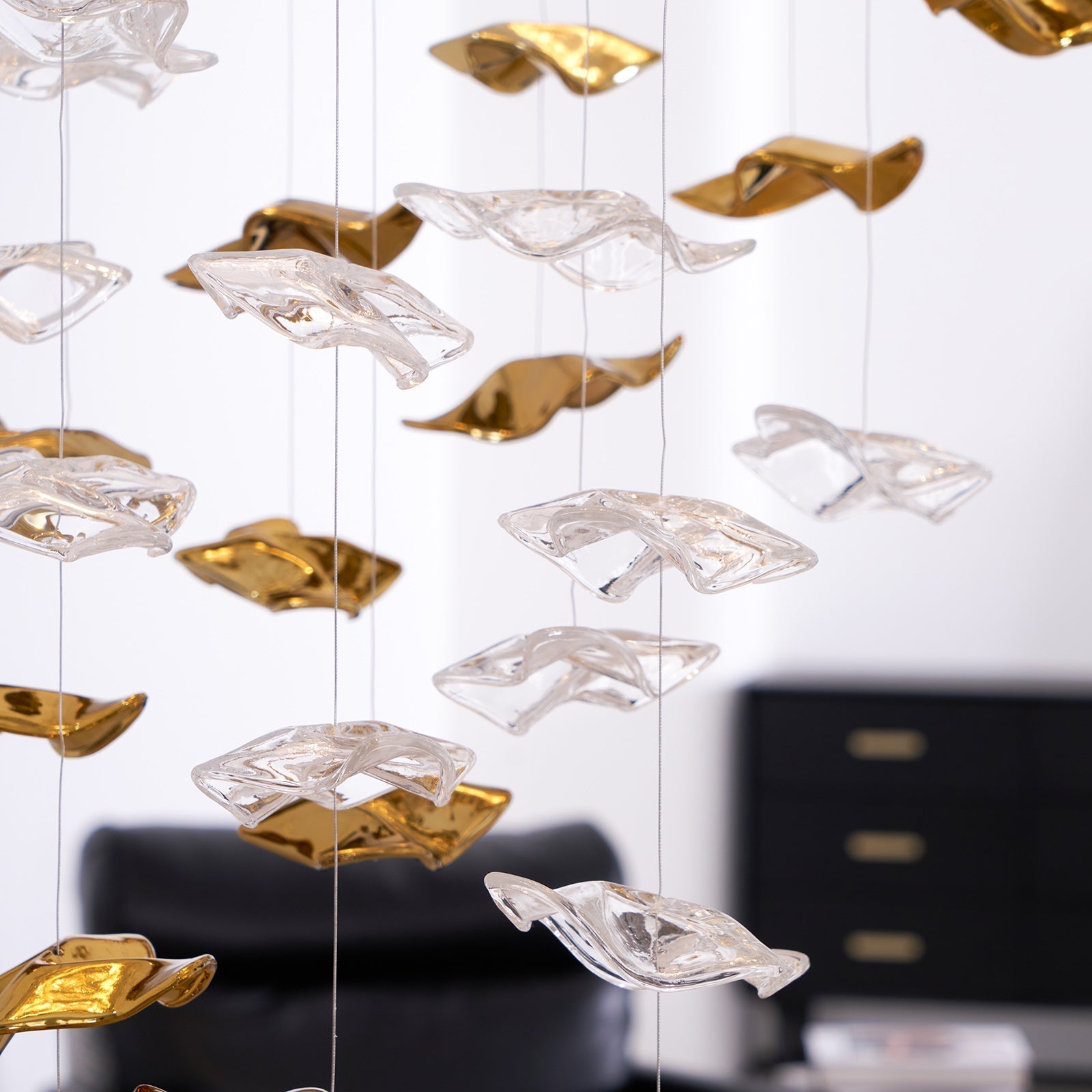 Teloz Luxury Tidal Art Glass Pendants Lamp-Neutral Decor