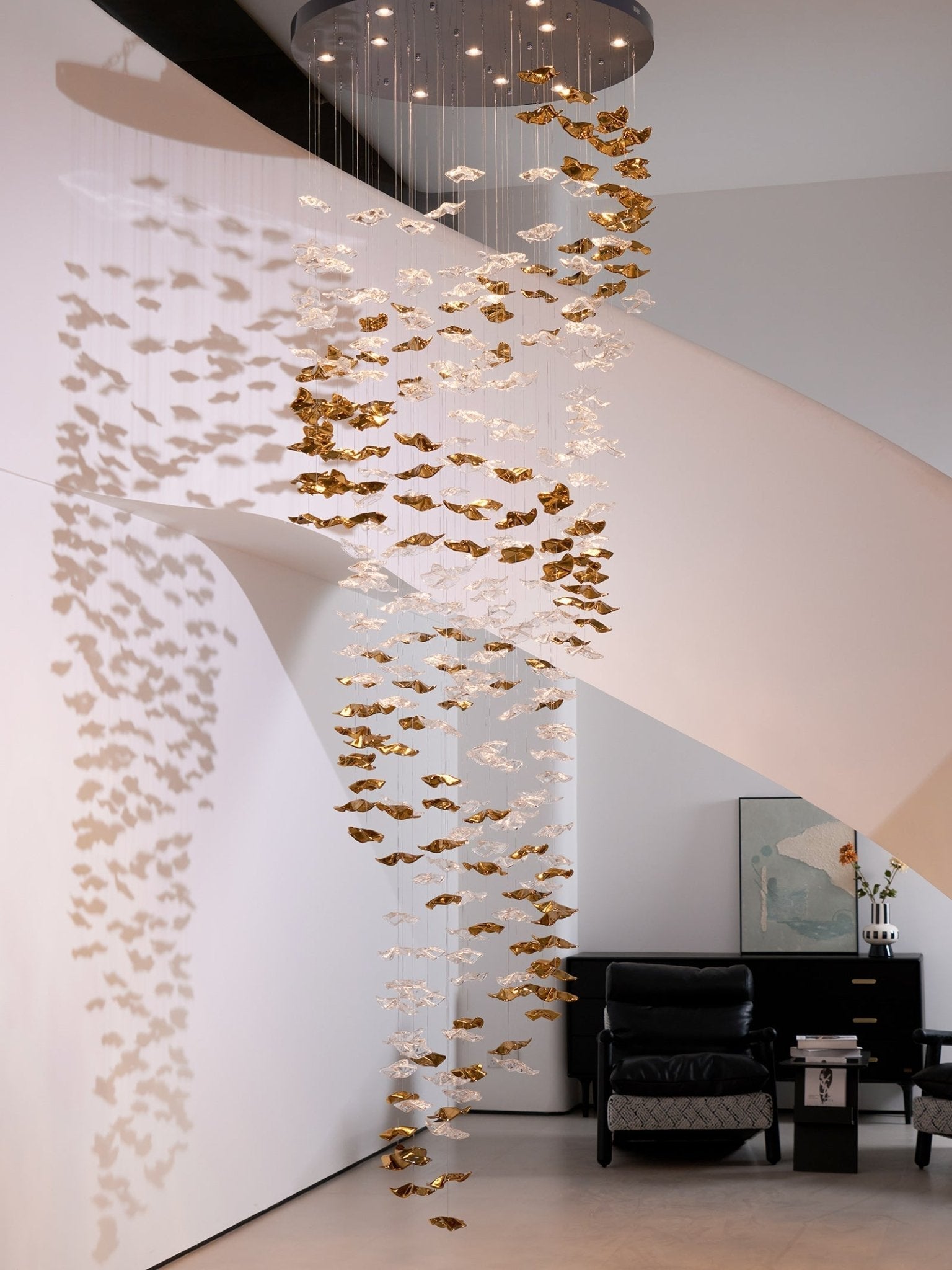 Teloz Luxury Tidal Art Glass Pendants Lamp-Neutral Decor
