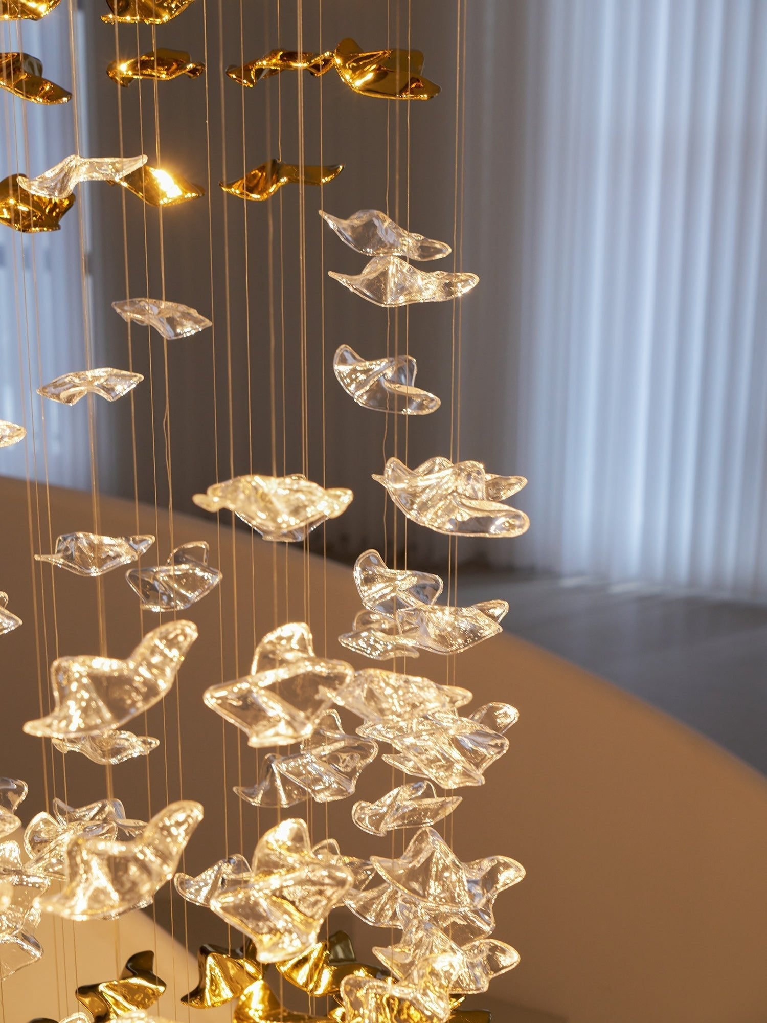 Teloz Luxury Tidal Art Glass Pendants Lamp-Neutral Decor