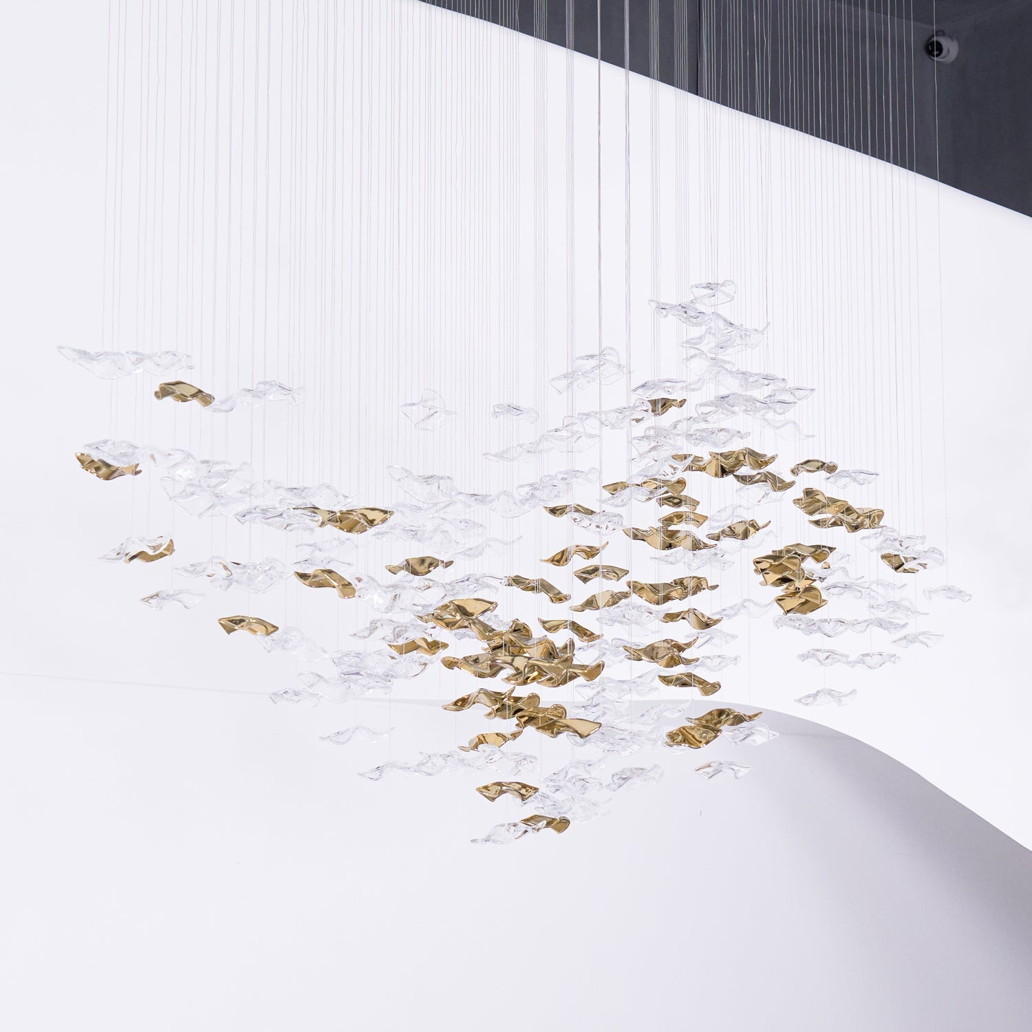 Nephele Crystal Leaf Chandelier-Neutral Decor