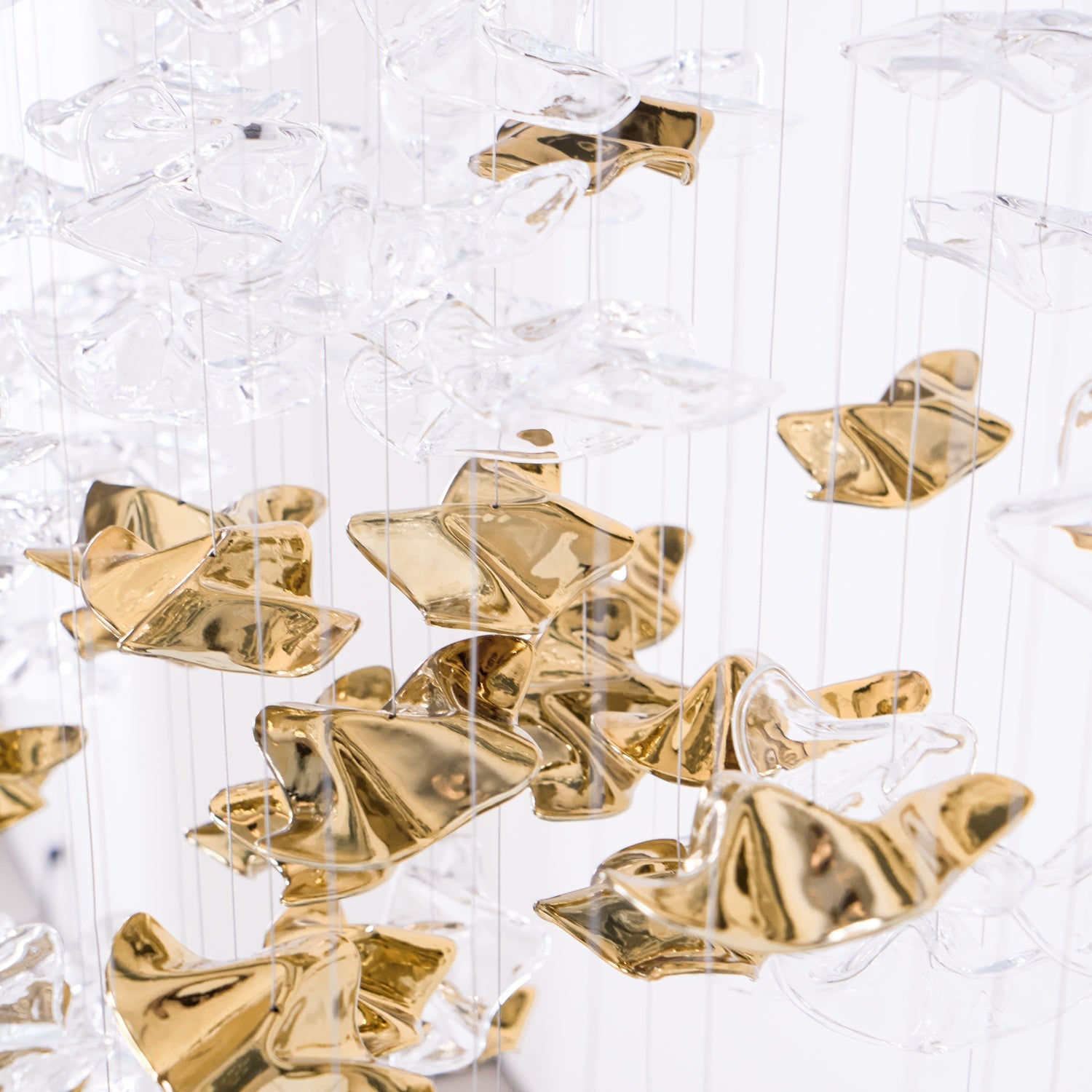 Nephele Crystal Leaf Chandelier-Neutral Decor