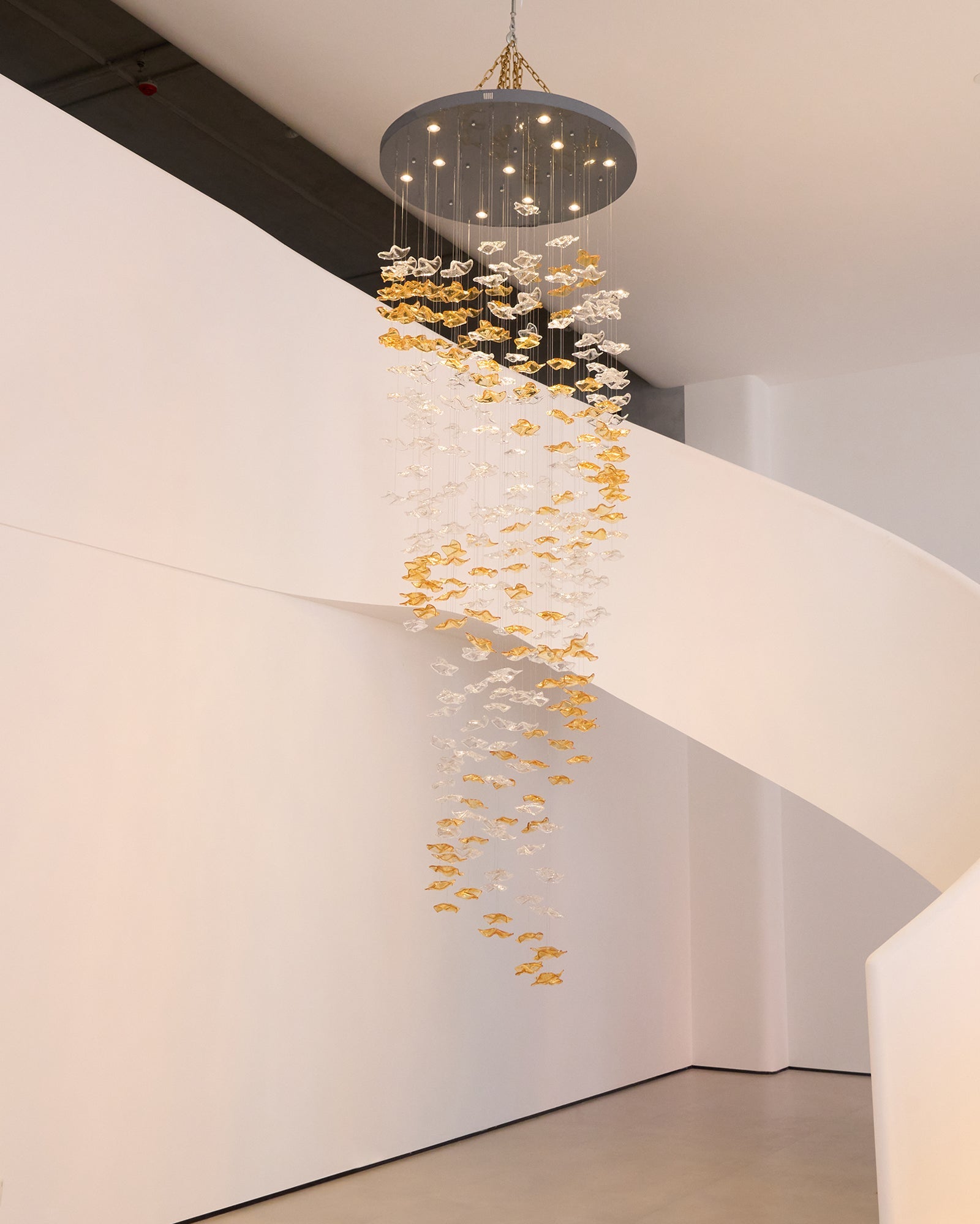 Nephele Crystal Leaf Chandelier-Neutral Decor