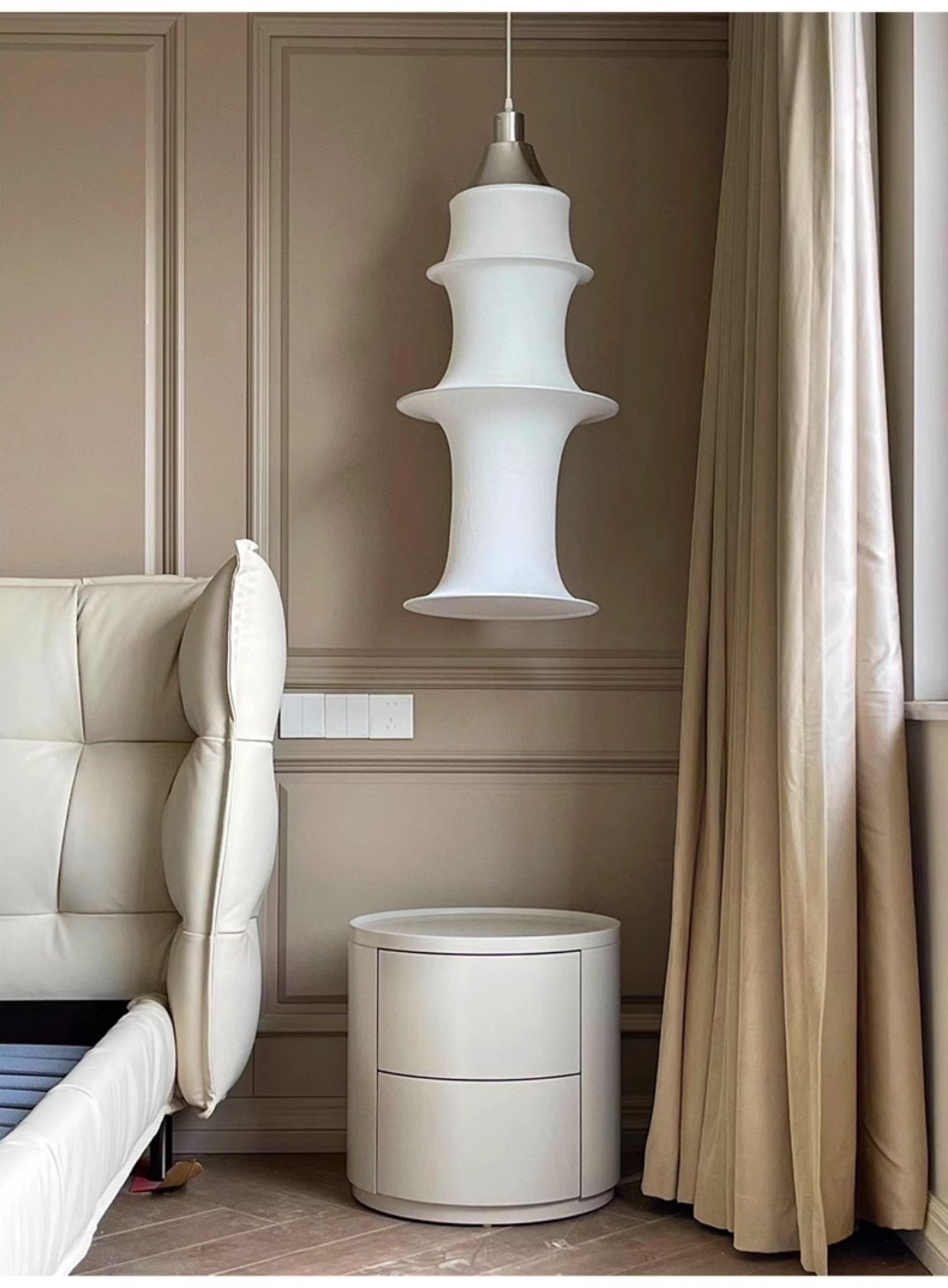 Tiered Column Pendant Light-Neutral Decor