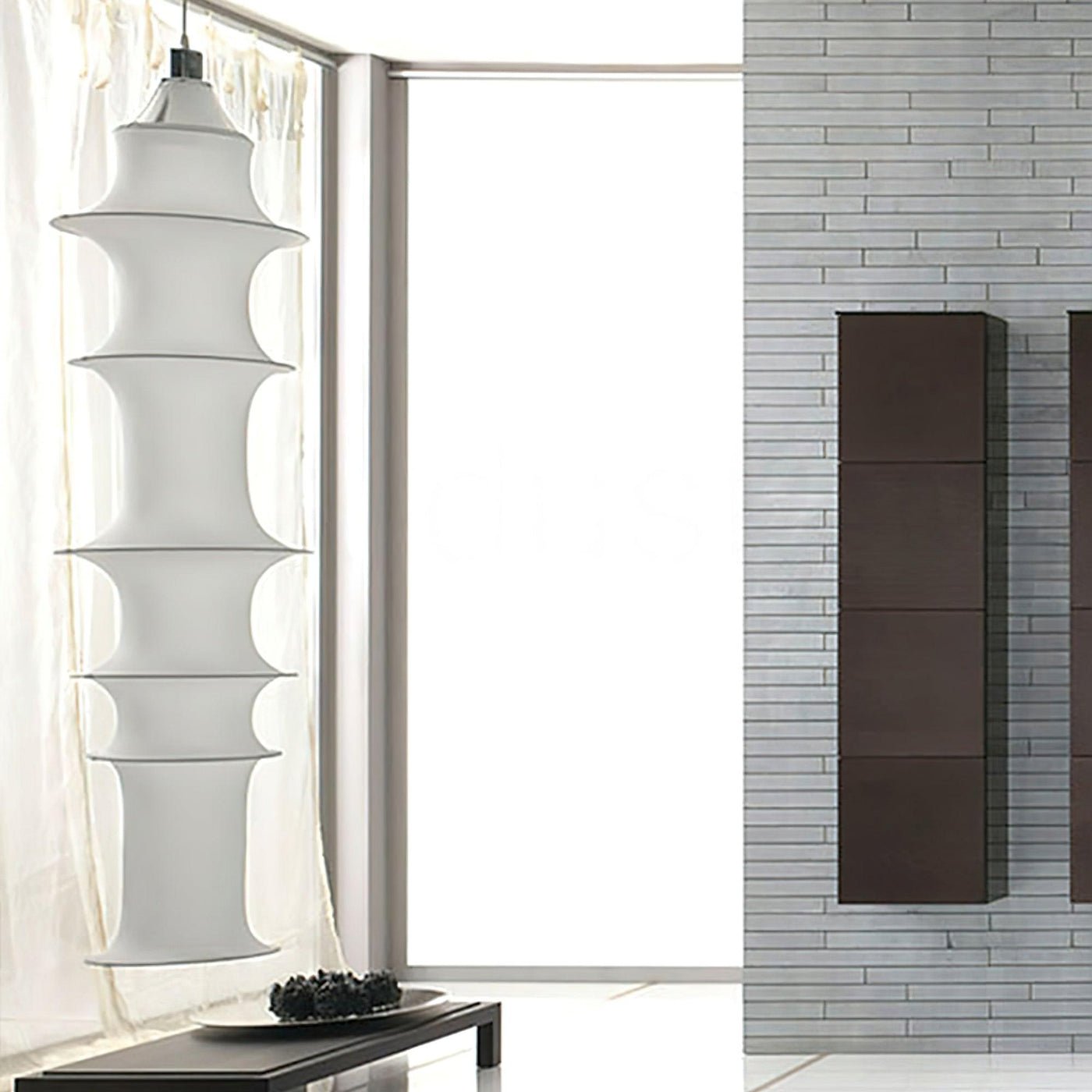 Tiered Column Pendant Light-Neutral Decor
