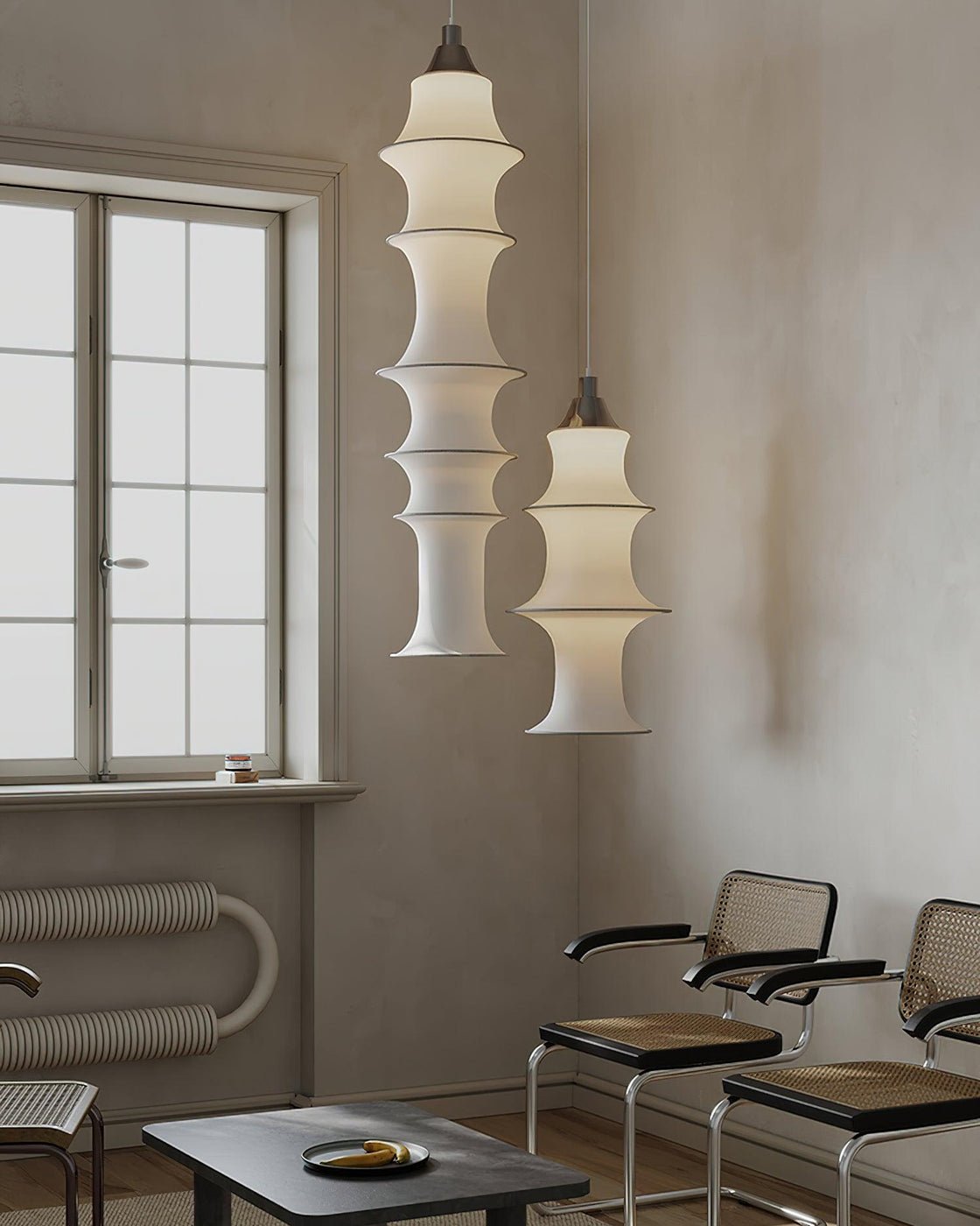 Tiered Column Pendant Light-Neutral Decor