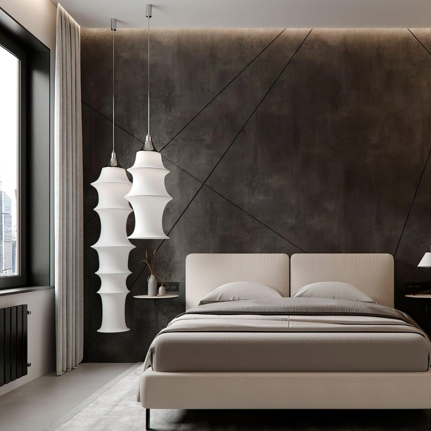 Tiered Column Pendant Light-Neutral Decor