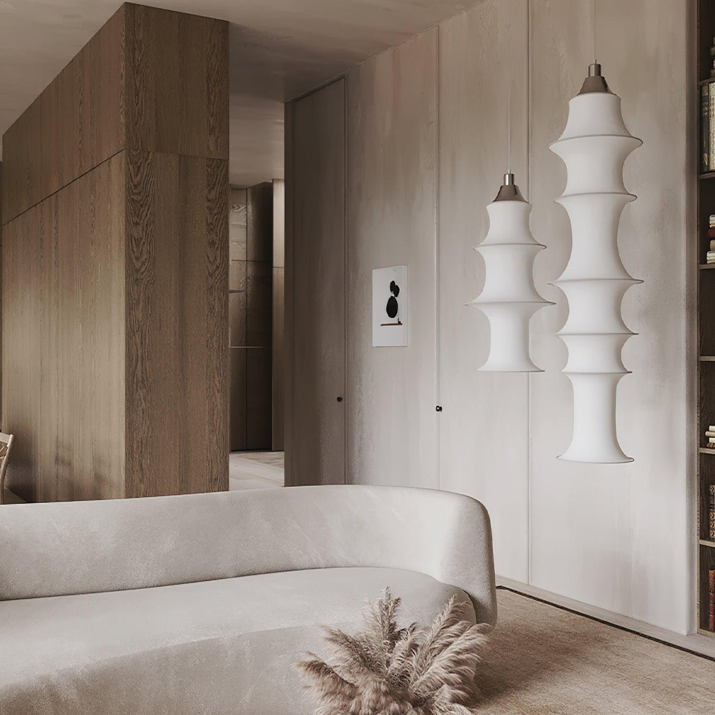 Tiered Column Pendant Light-Neutral Decor
