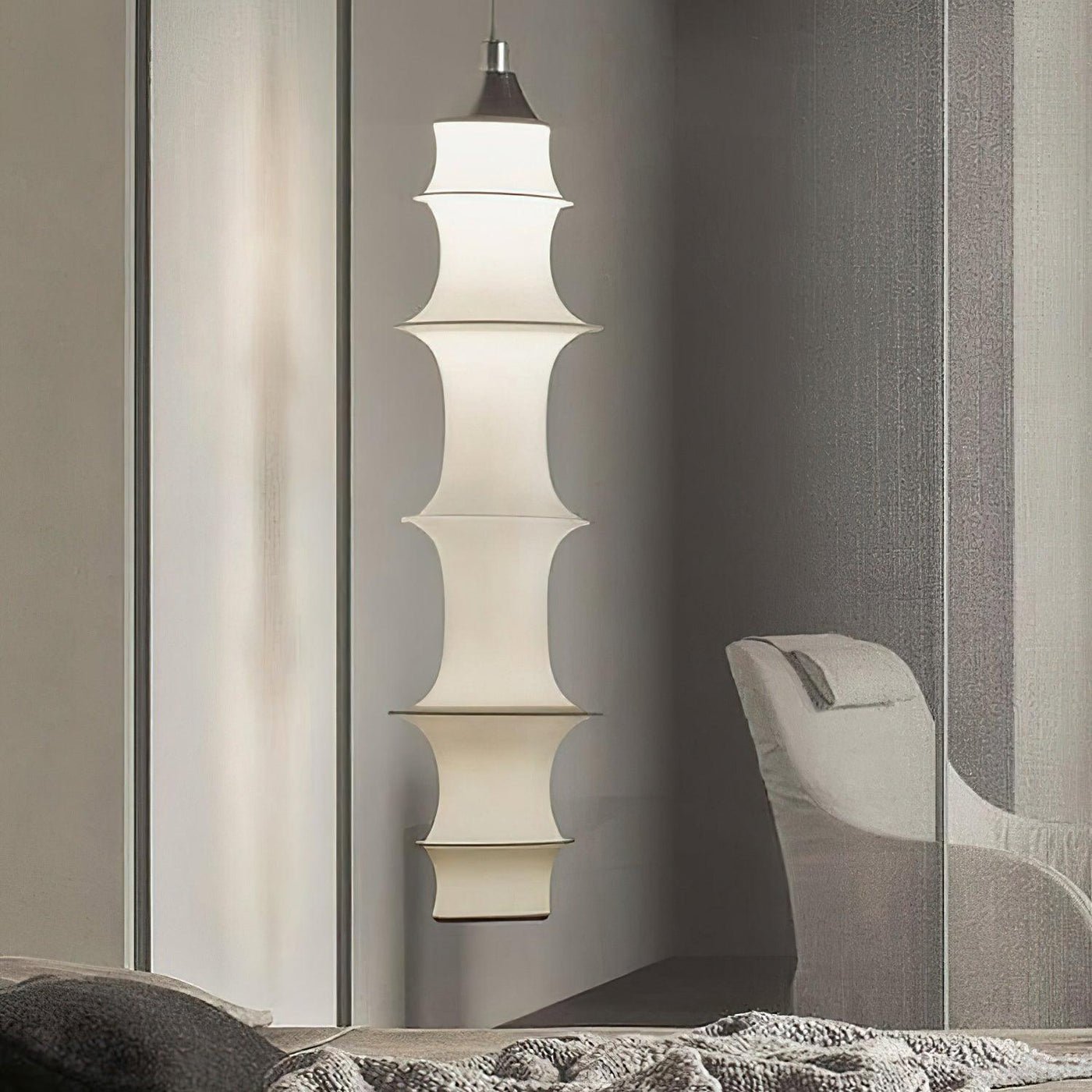 Tiered Column Pendant Light-Neutral Decor