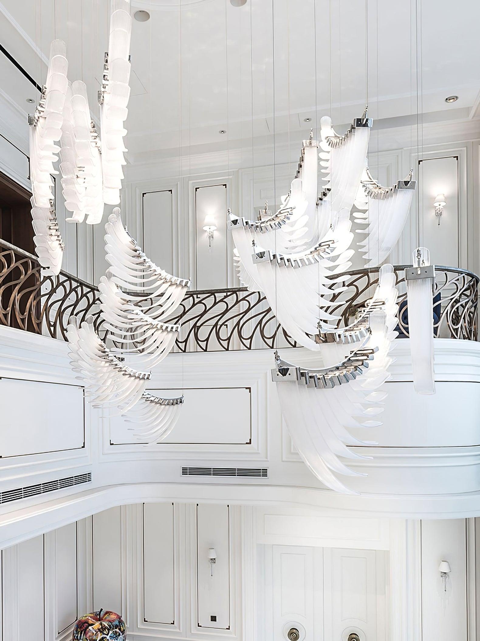 Tiered Postmodern Luxury Palmette Chandelier-Neutral Decor