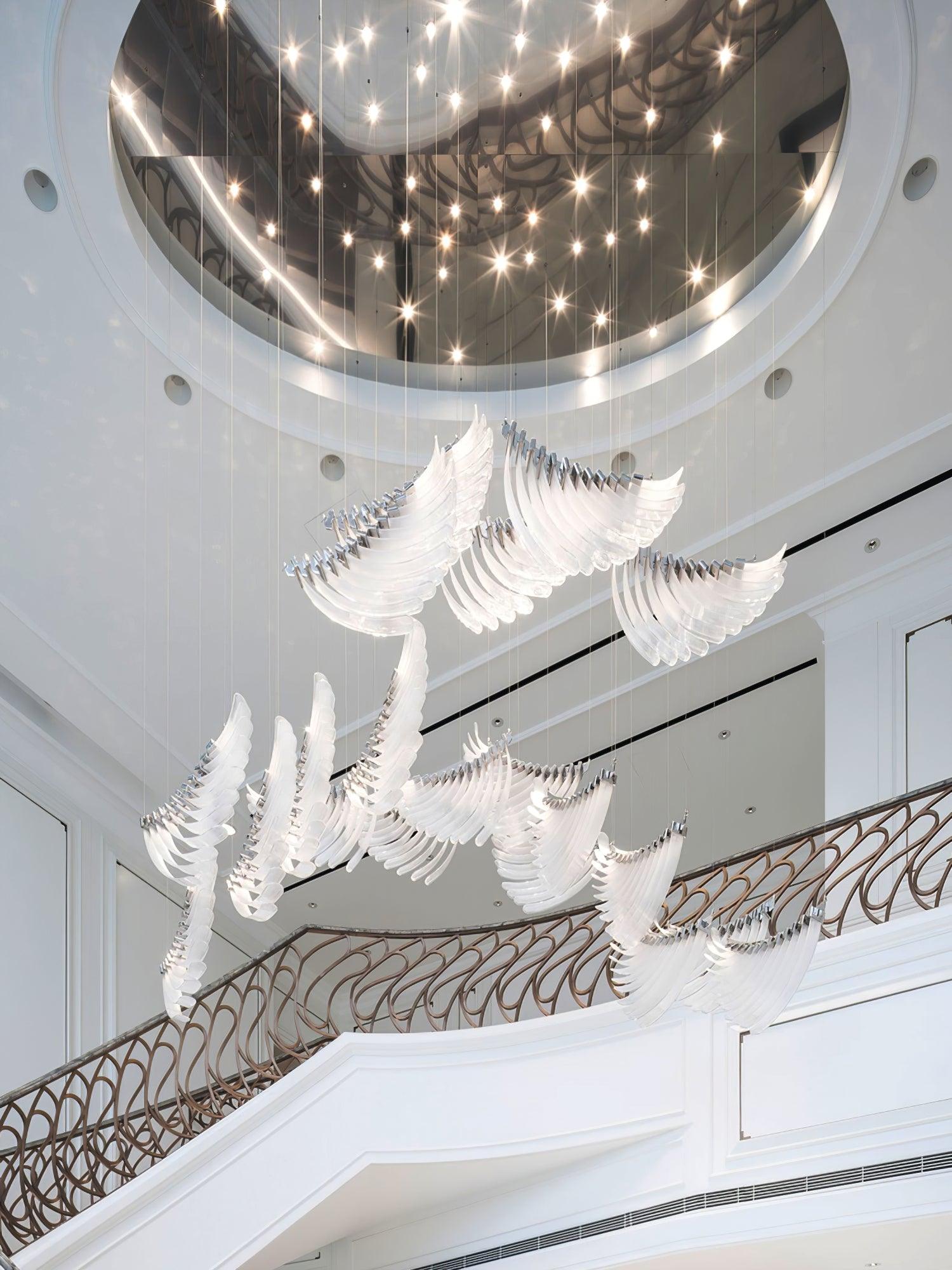 Tiered Postmodern Luxury Palmette Chandelier-Neutral Decor