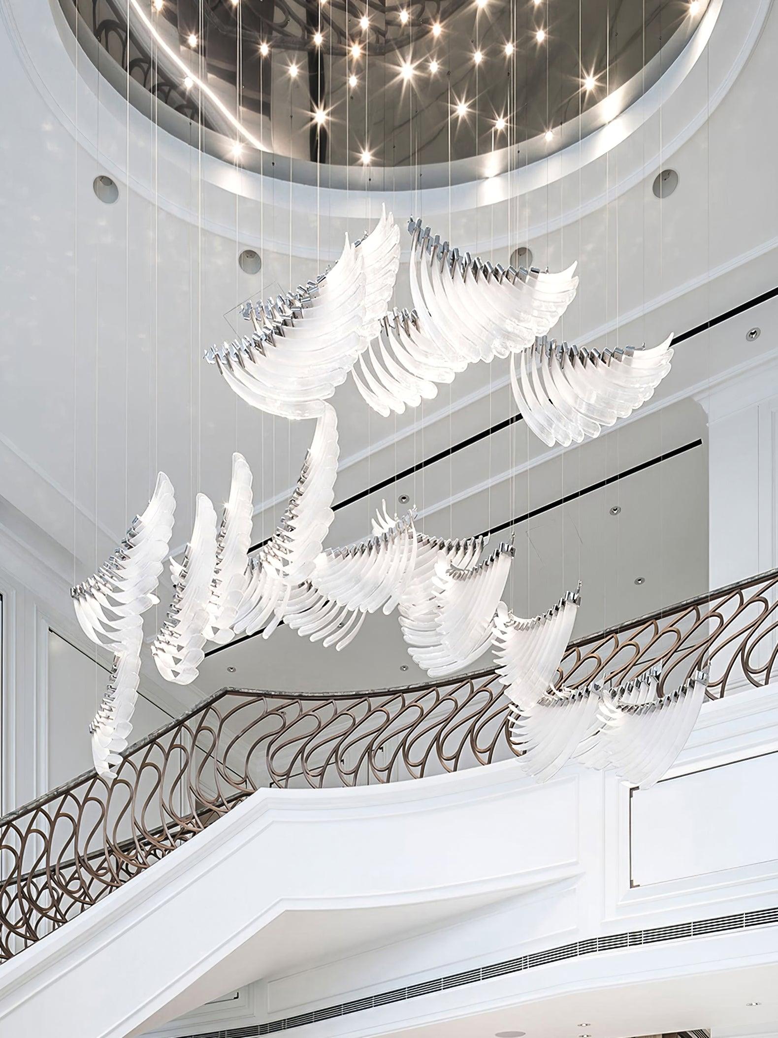 Tiered Postmodern Luxury Palmette Chandelier-Neutral Decor