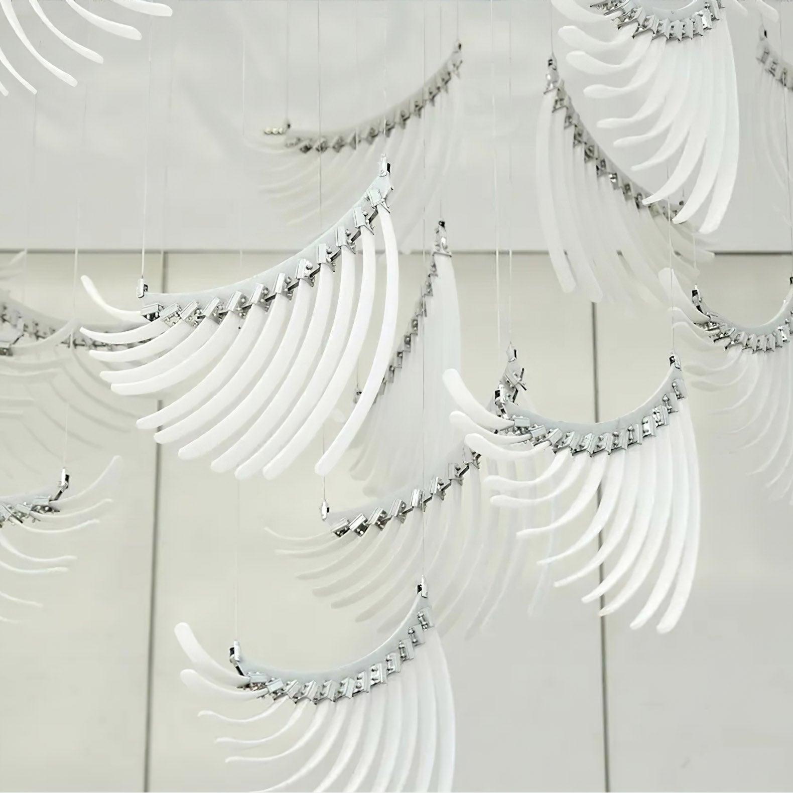 Tiered Postmodern Luxury Palmette Chandelier-Neutral Decor
