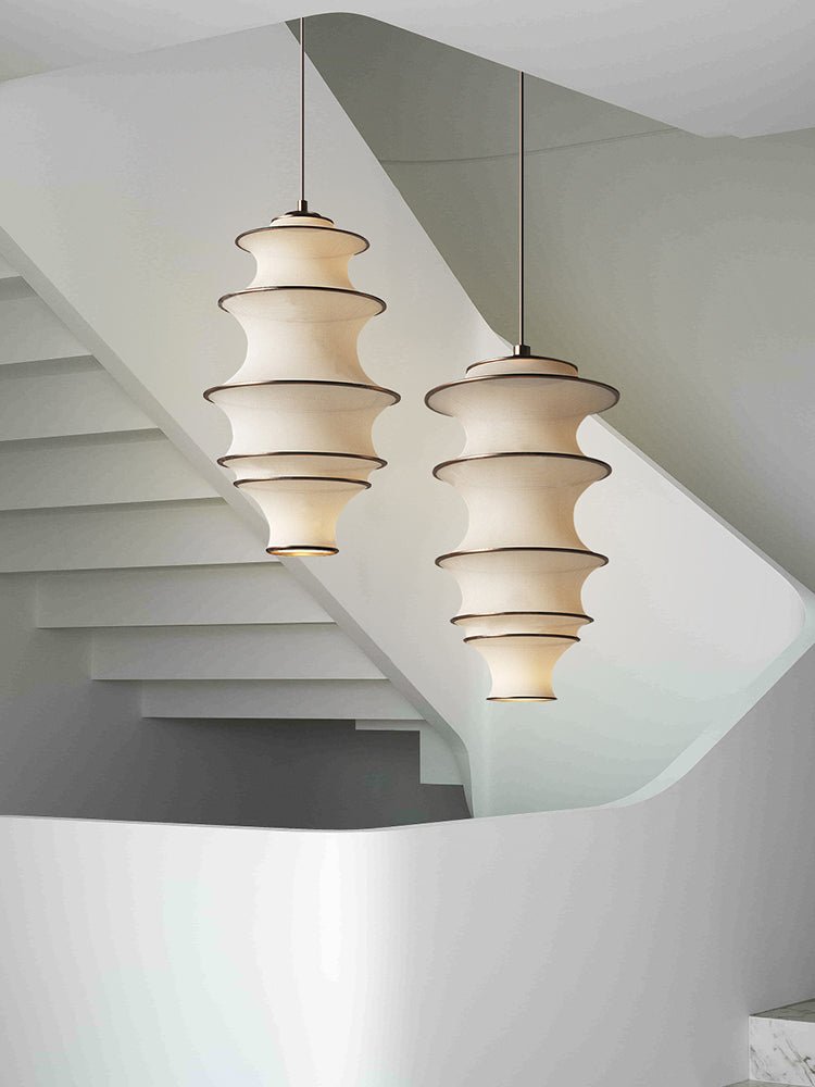 Tiered Wave Pendant Light-Neutral Decor