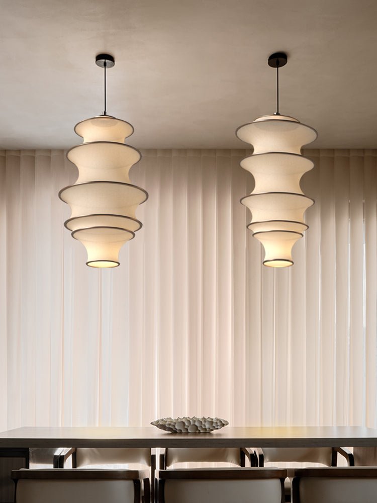 Tiered Wave Pendant Light-Neutral Decor