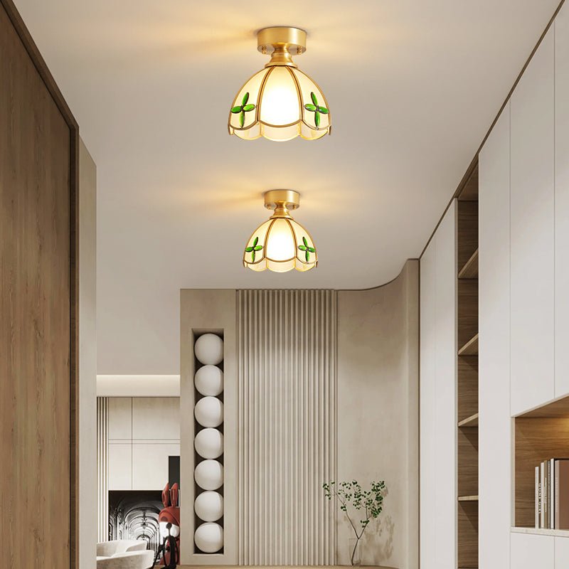 Revely Ceiling Light Vintage Floral Stainedglass-Neutral Decor