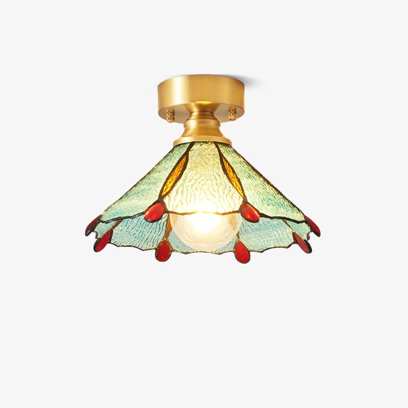 Revely Ceiling Light Vintage Floral Stainedglass-Neutral Decor
