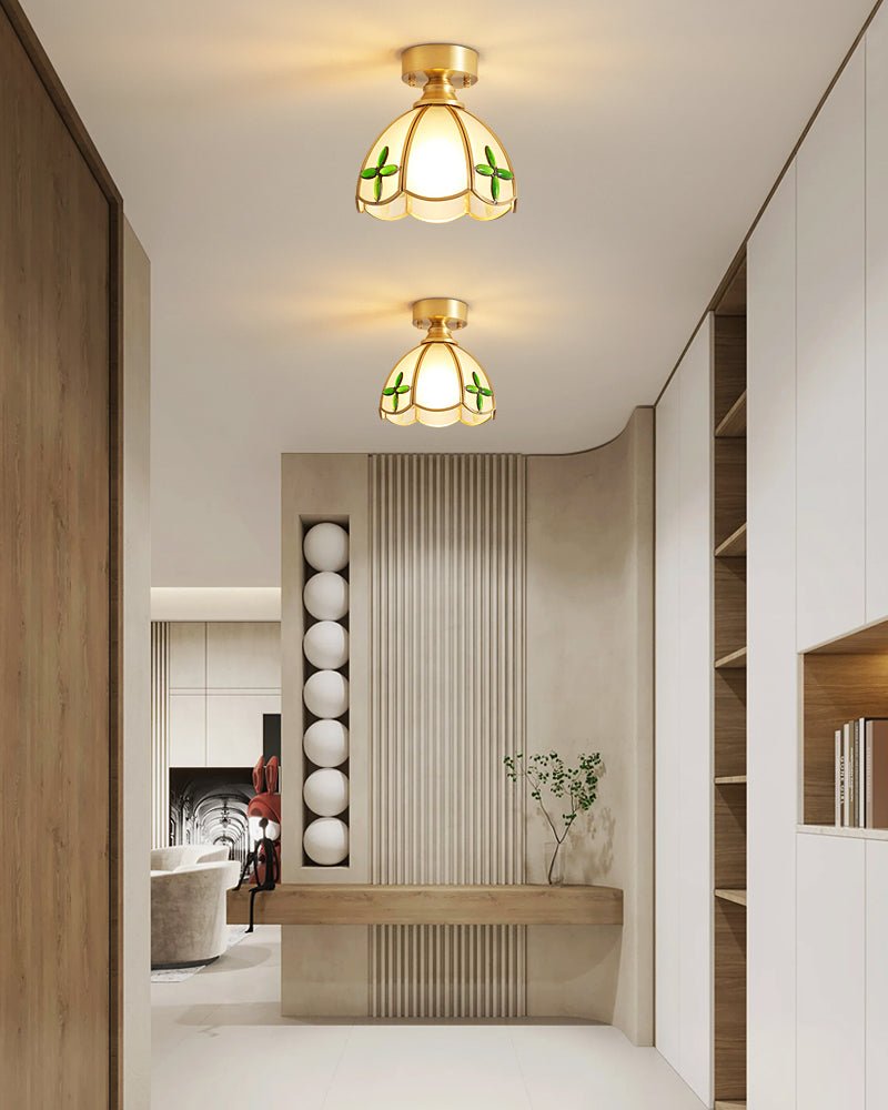 Revely Ceiling Light Vintage Floral Stainedglass-Neutral Decor