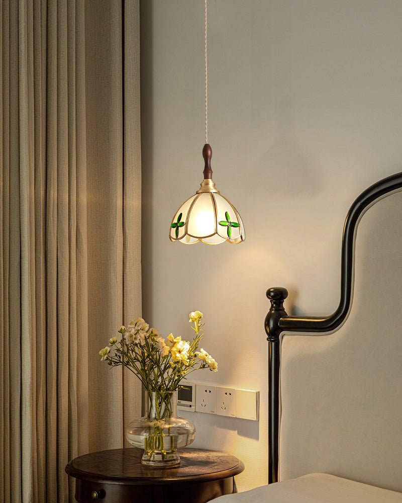 Floraner Brass & Glass Pendant Lamp-Neutral Decor