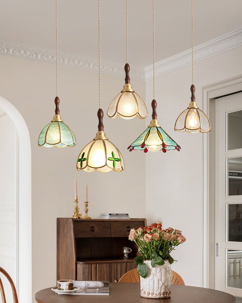 Floraner Brass & Glass Pendant Lamp-Neutral Decor