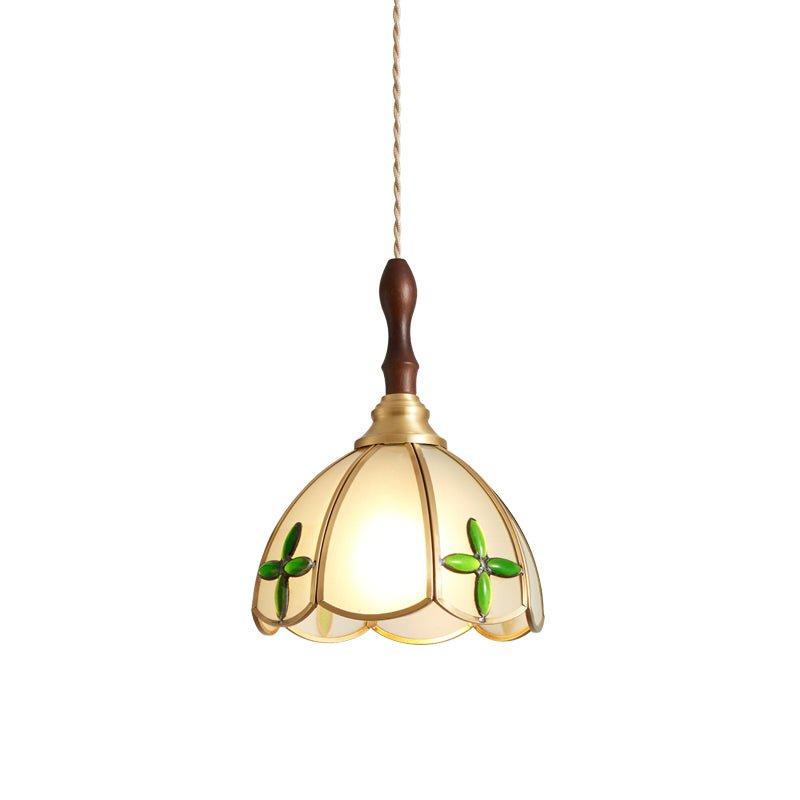 Floraner Brass & Glass Pendant Lamp-Neutral Decor