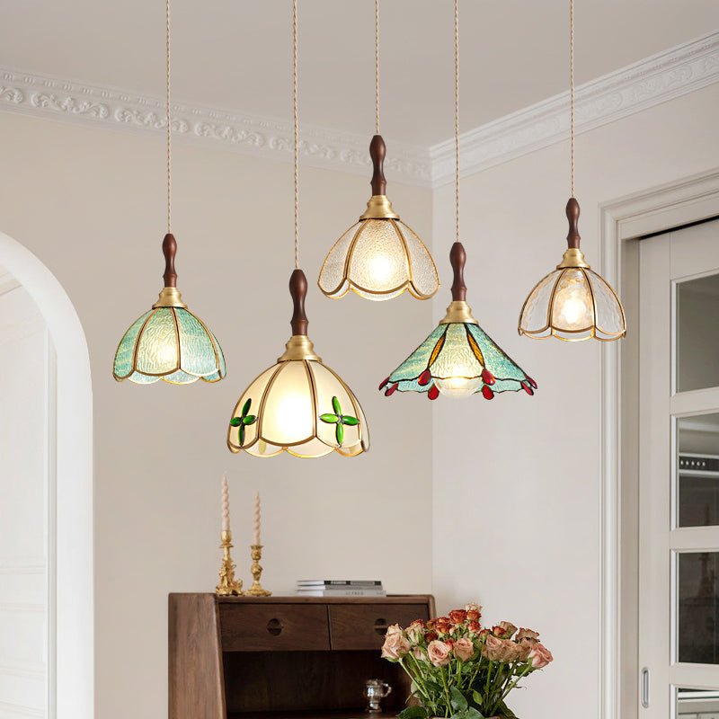 Floraner Brass & Glass Pendant Lamp-Neutral Decor