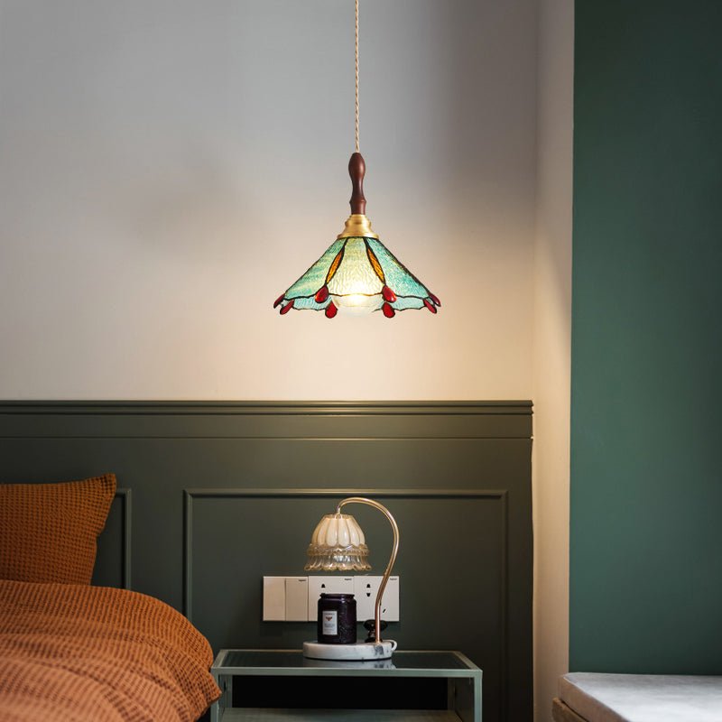 Floraner Brass & Glass Pendant Lamp-Neutral Decor