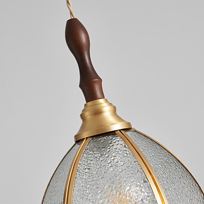 Floraner Brass & Glass Pendant Lamp-Neutral Decor