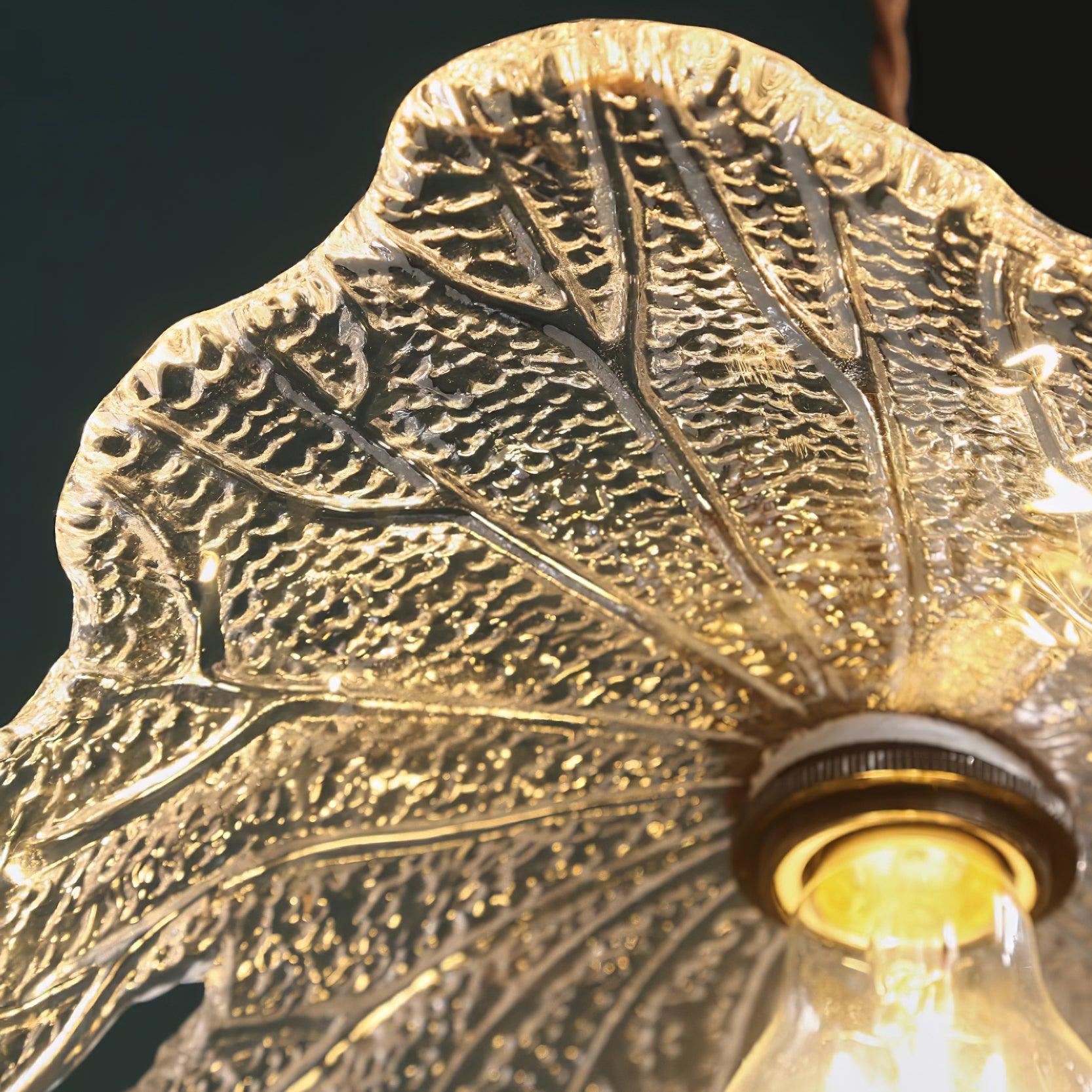 Pendant Lamp Tiffany-Style Glass Floral Shade Art