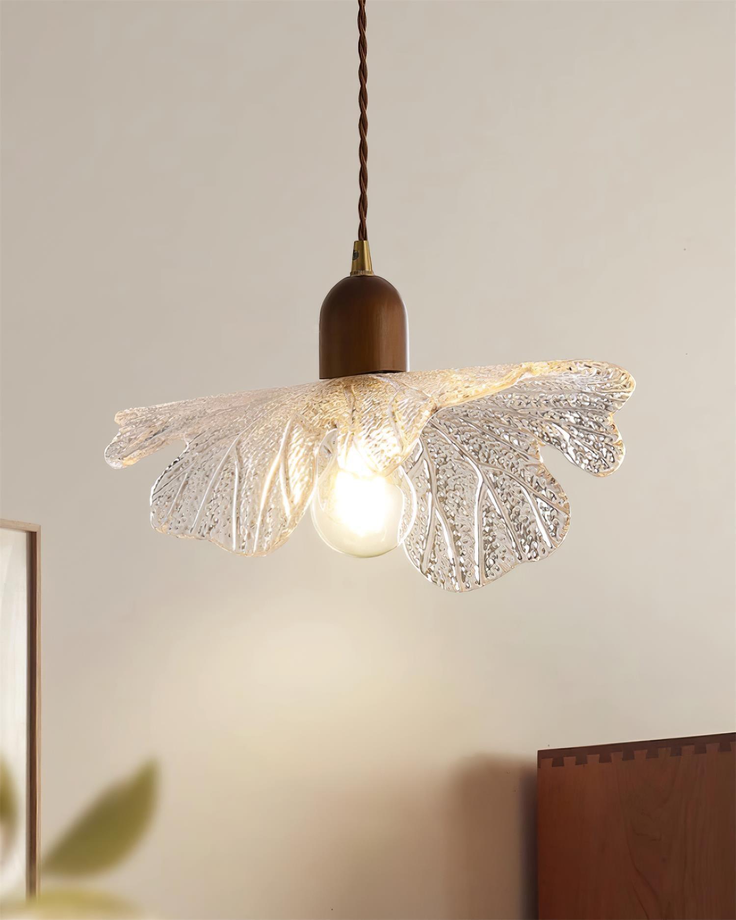 Pendant Lamp Tiffany-Style Glass Floral Shade Art