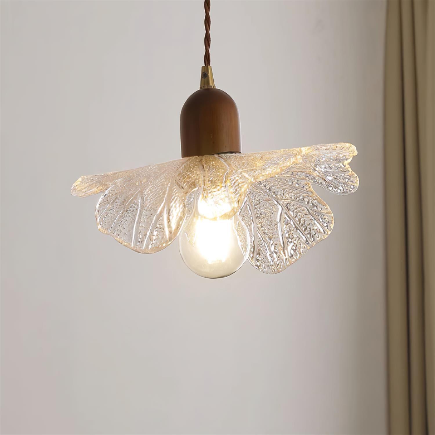 Pendant Lamp Tiffany-Style Glass Floral Shade Art
