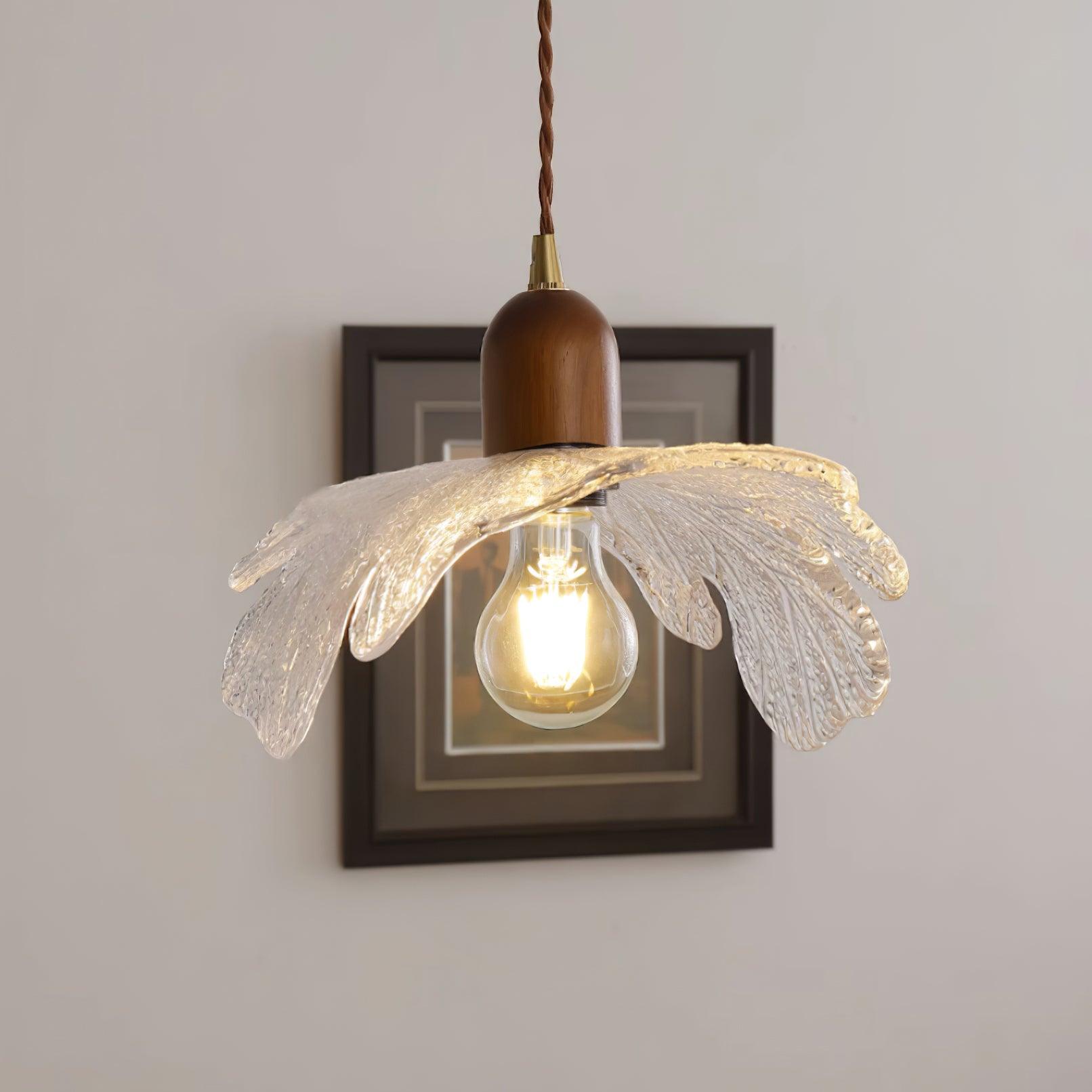 Pendant Lamp Tiffany-Style Glass Floral Shade Art