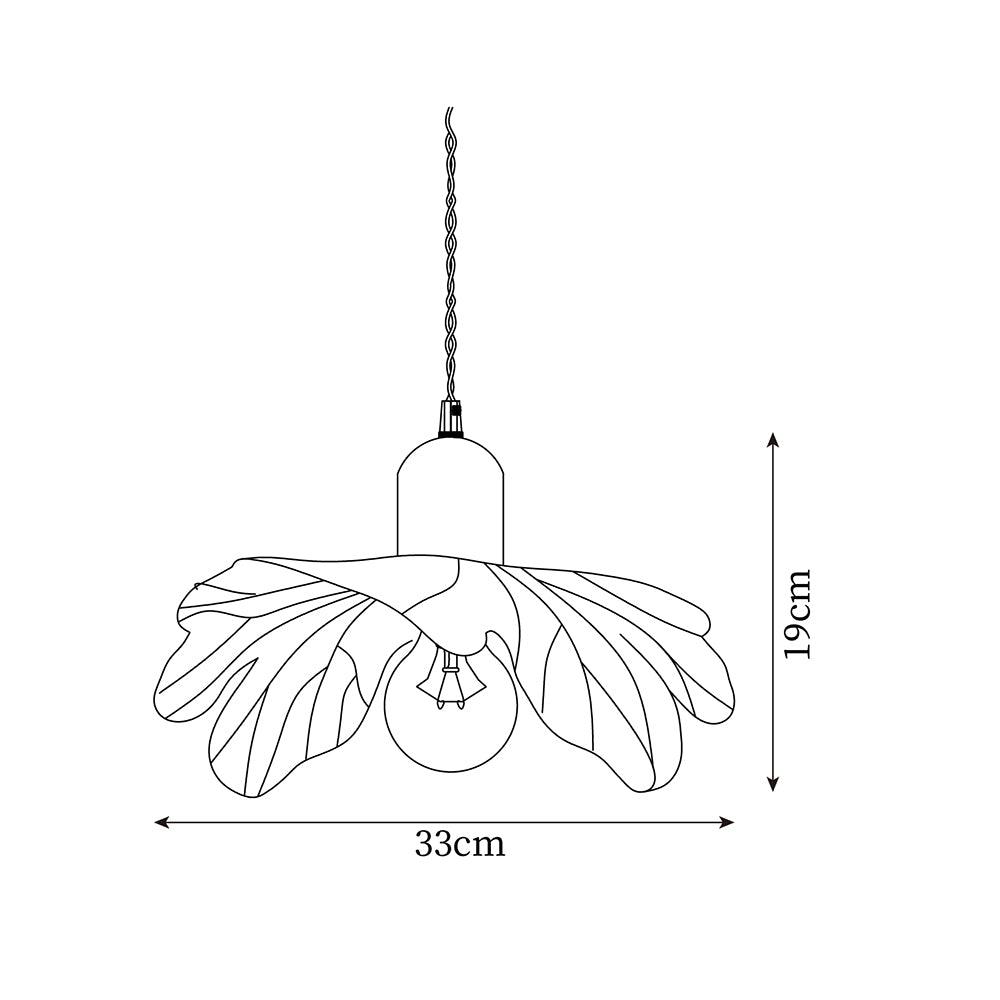 Pendant Lamp Tiffany-Style Glass Floral Shade Art