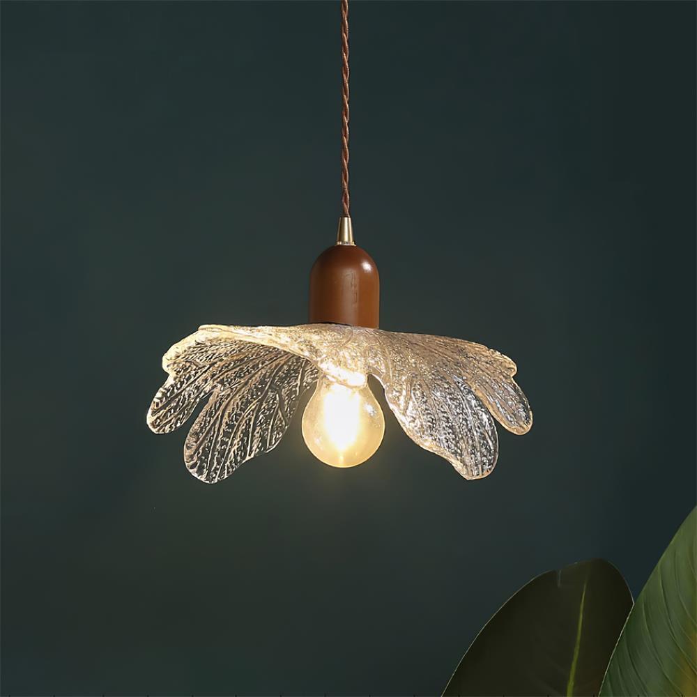 Pendant Lamp Tiffany-Style Glass Floral Shade Art