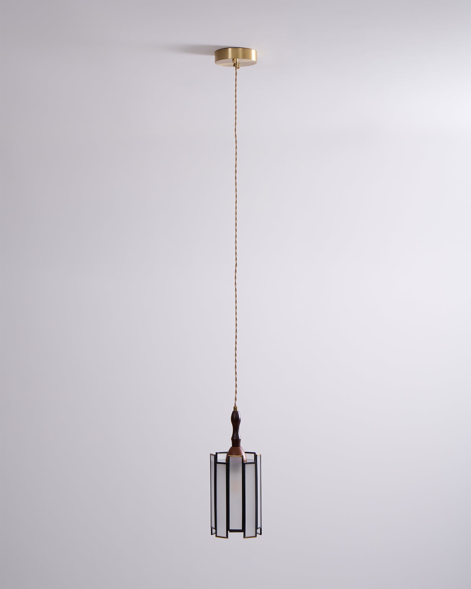 Creshen Wood & Glass Vintage Pendant Lamp-Neutral Decor