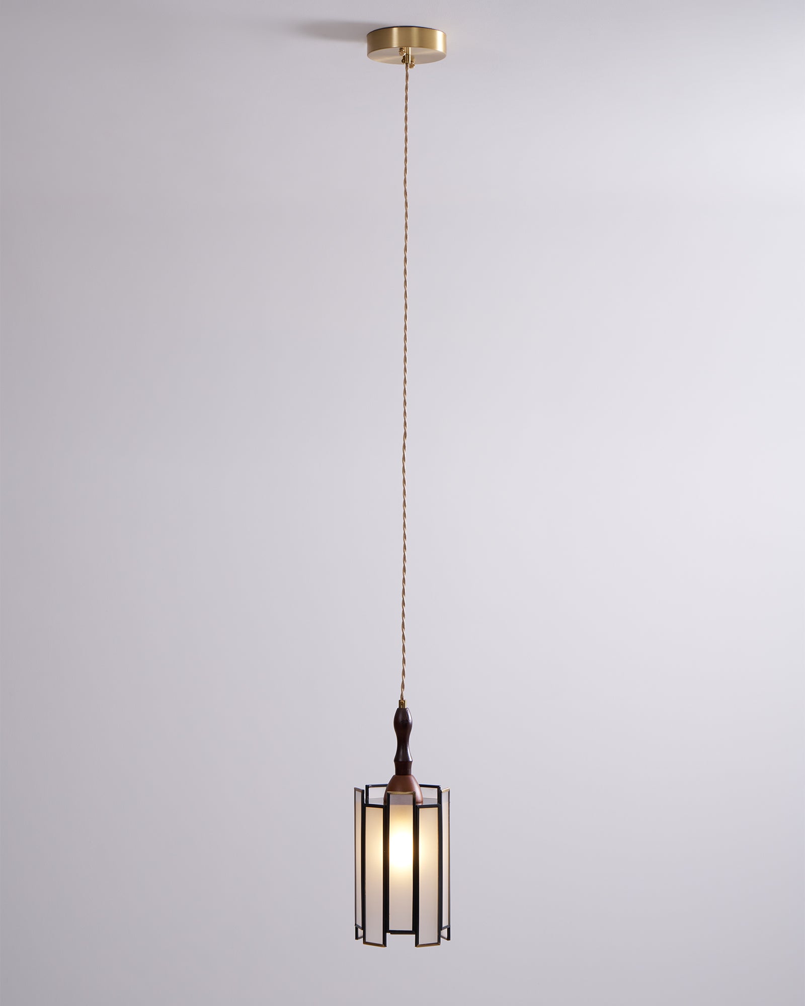 Creshen Wood & Glass Vintage Pendant Lamp-Neutral Decor
